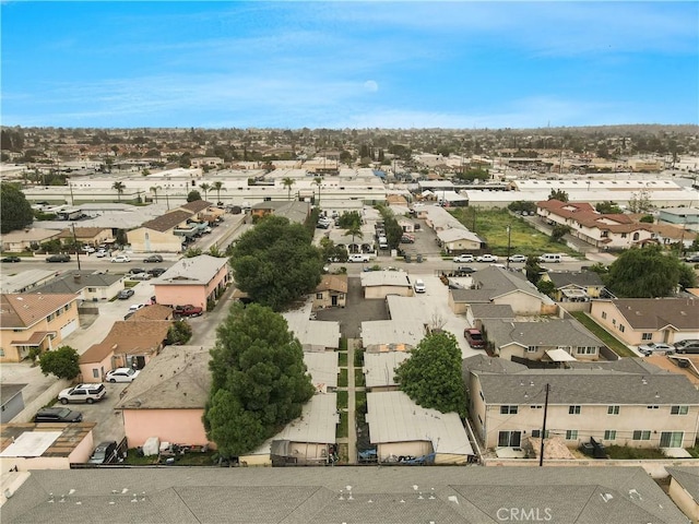 aerial view with a residential view