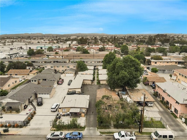 aerial view with a residential view