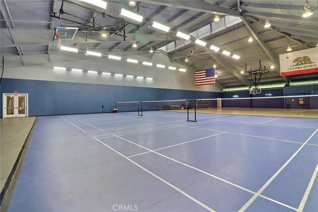 view of sport court with fence and community basketball court