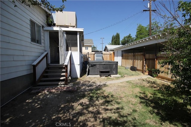 200 E St, Taft, CA 93268 - view of yard with a hot tub and fence