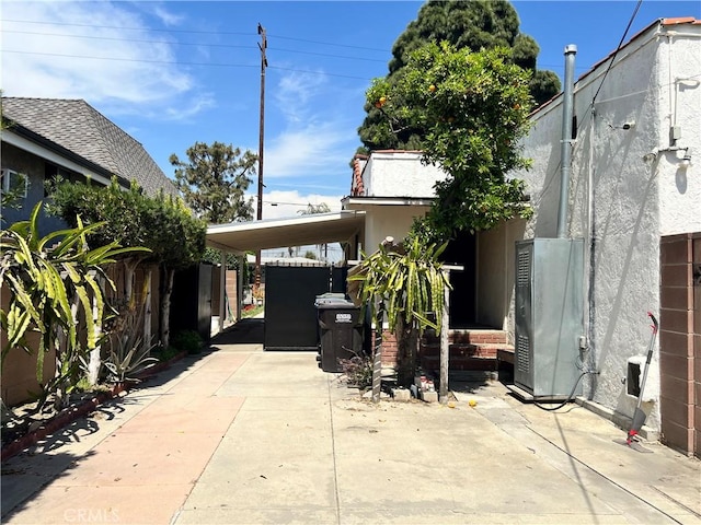 view of patio / terrace featuring fence