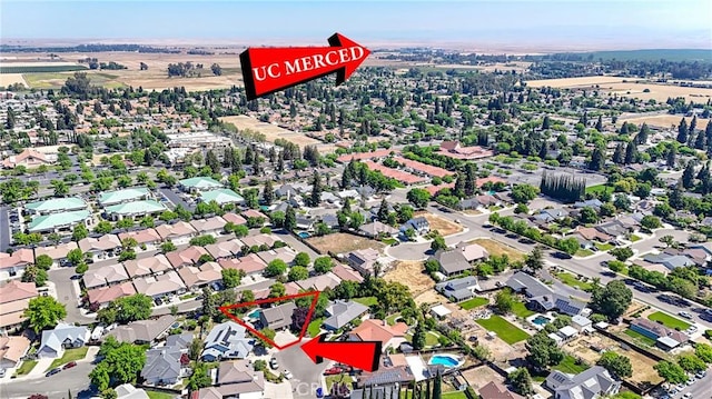 3571 White Wolf Ct, Merced, CA 95340 - aerial view of residential area