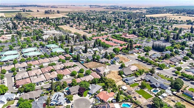 bird's eye view with a residential view