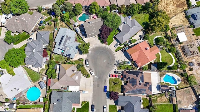 bird's eye view featuring a residential view