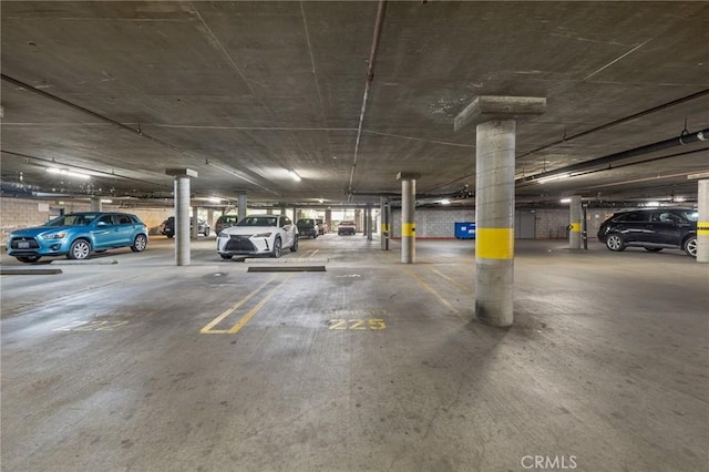 view of parking deck