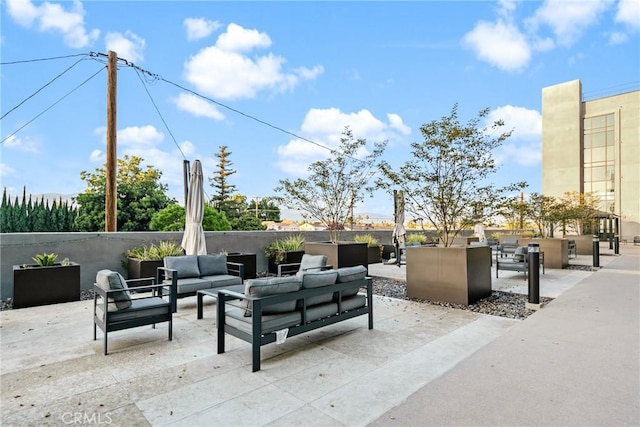 view of patio / terrace featuring outdoor lounge area