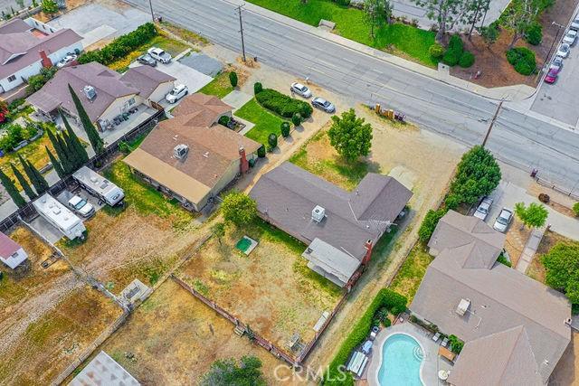 drone / aerial view with a residential view