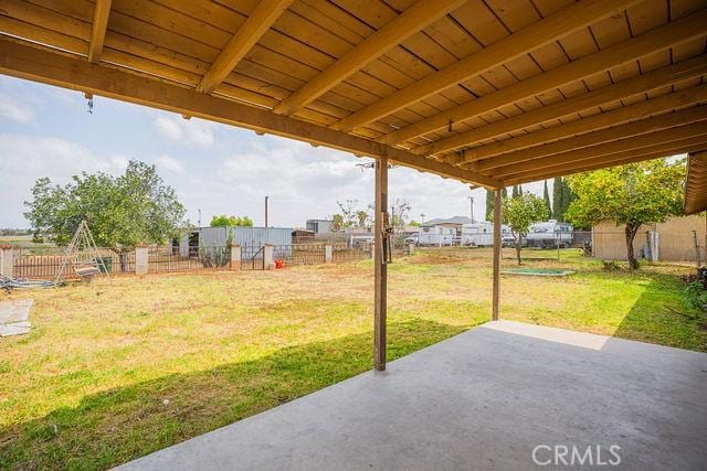 exterior space featuring a fenced backyard