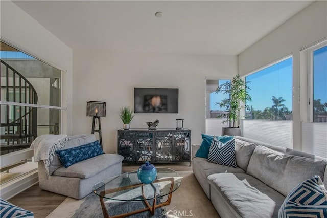 living room featuring wood finished floors
