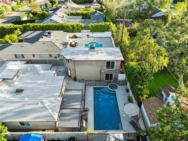 drone / aerial view featuring a residential view