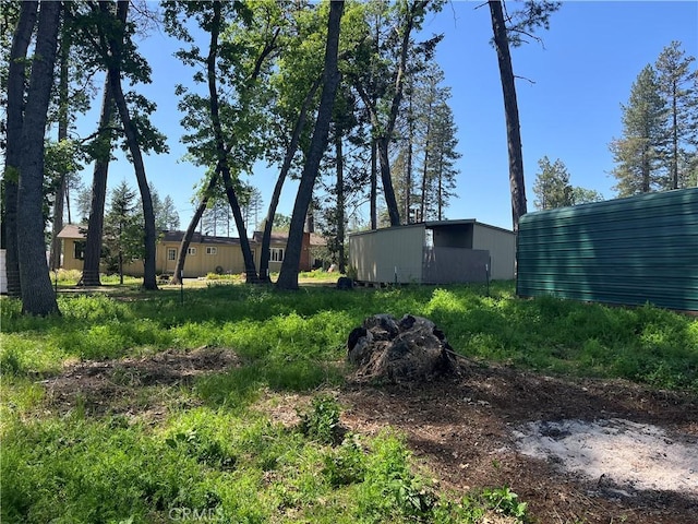 6322 Harvey, Paradise, CA 95969 - view of yard featuring a pole building and an outbuilding