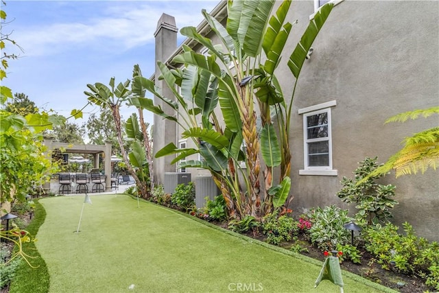 27 Calle Canela, San Clemente, CA 92673 - view of yard featuring fence and central AC unit