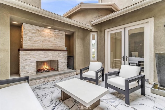 27 Calle Canela, San Clemente, CA 92673 - view of patio / terrace with an outdoor stone fireplace