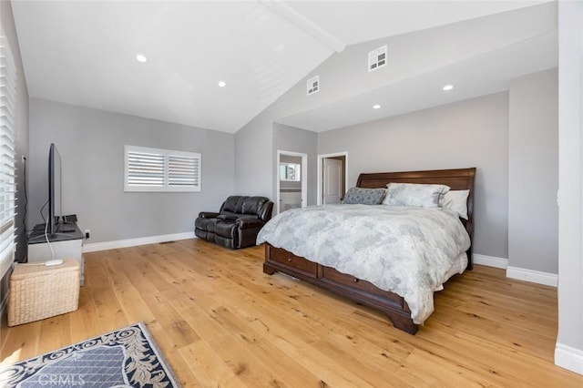 16512 23rd St, Sunset Beach, CA 90742 - bedroom featuring light wood finished floors, baseboards, and visible vents