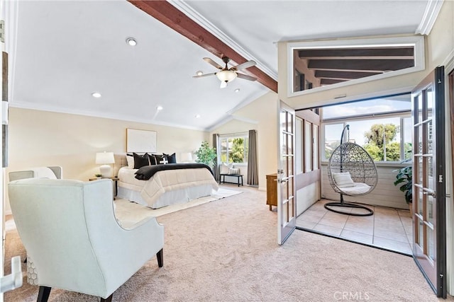2223 E Vista Mesa Way, Orange, CA 92867 - carpeted bedroom with recessed lighting and crown molding