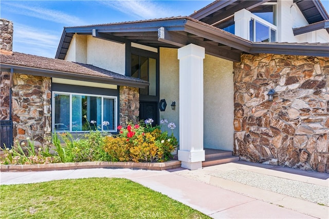 2223 E Vista Mesa Way, Orange, CA 92867 - entrance to property with stone siding and stucco siding