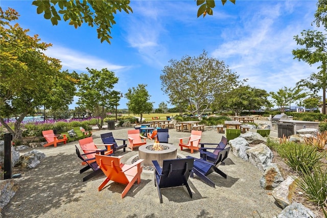 31 Jubilee Way, Rancho Mission Viejo, CA 92694 - view of patio / terrace featuring a fire pit
