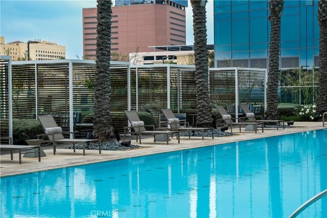 pool with a patio area