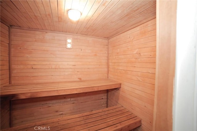 view of sauna