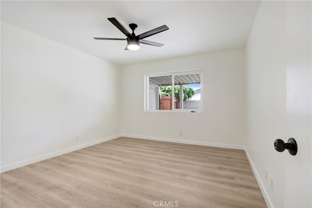 2583 King Way, Claremont, CA 91711 - unfurnished room with light wood finished floors, baseboards, and ceiling fan