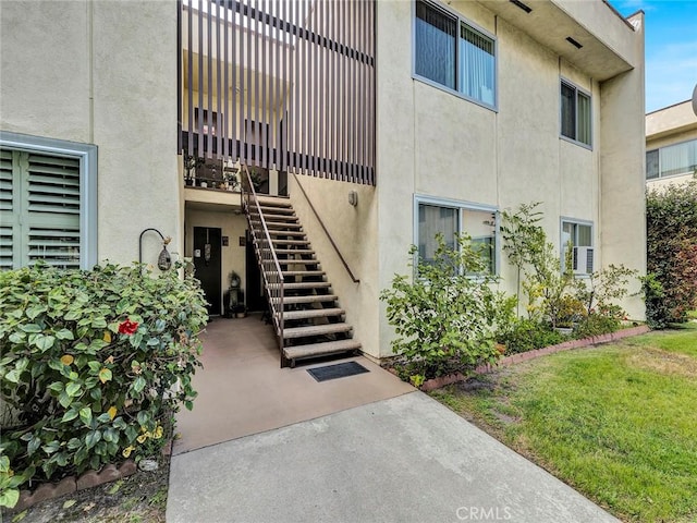 exterior space with stairs