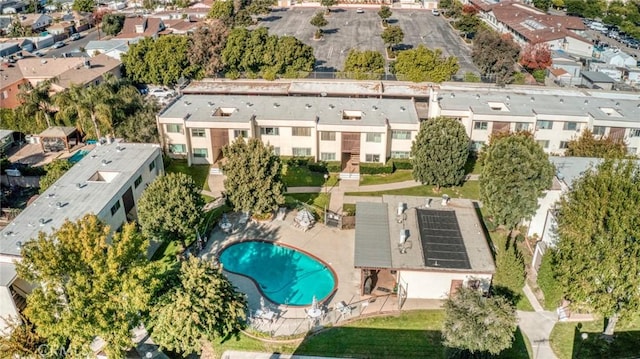aerial view featuring a residential view