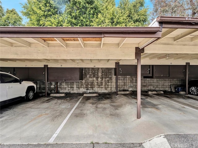 garage with covered parking