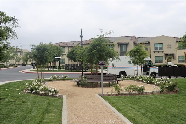 4211 E Malagon Privado Unit 66, Ontario, CA 91761 - surrounding community with a lawn and a residential view