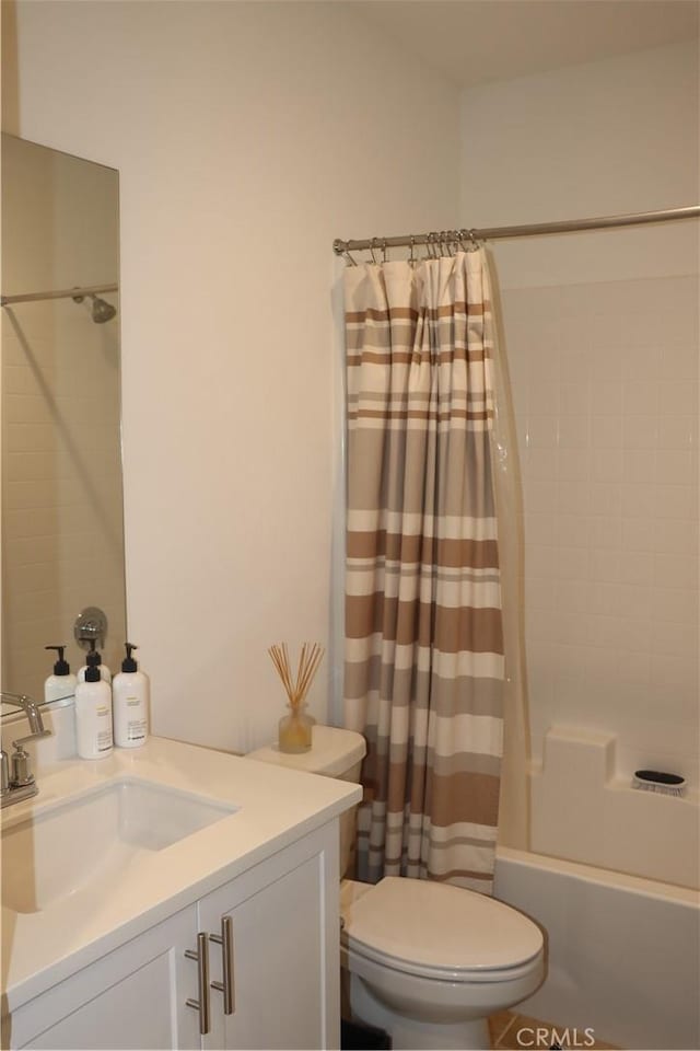 4211 E Malagon Privado Unit 66, Ontario, CA 91761 - bathroom with vanity, shower / tub combo, and toilet