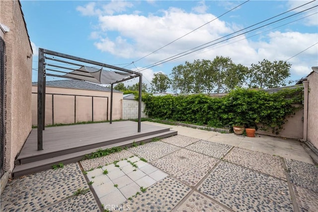 3712 Virginia Rd, Los Angeles, CA 90016 - view of patio with a fenced backyard and a deck