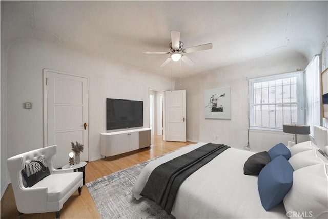 3712 Virginia Rd, Los Angeles, CA 90016 - bedroom with a ceiling fan and wood finished floors