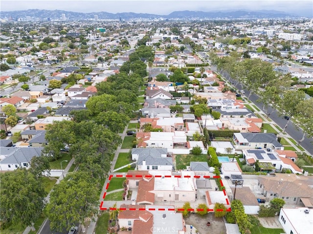 3712 Virginia Rd, Los Angeles, CA 90016 - aerial view featuring a mountain view and a residential view