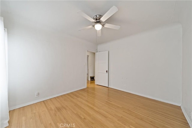 3712 Virginia Rd, Los Angeles, CA 90016 - spare room featuring baseboards, ceiling fan, and light wood-style flooring