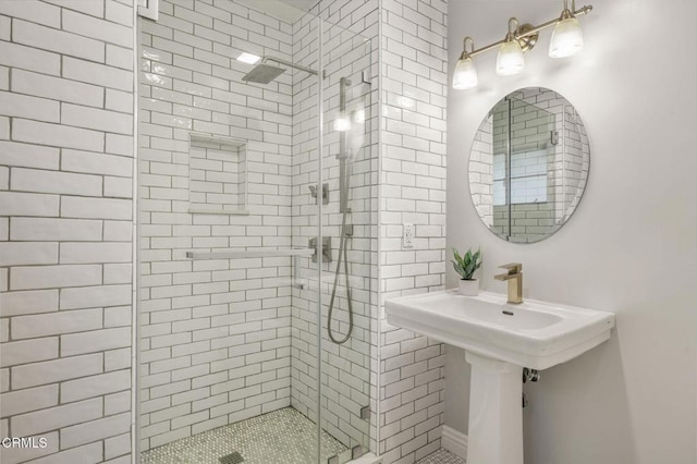 full bath with a stall shower