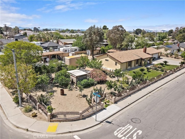 bird's eye view featuring a residential view