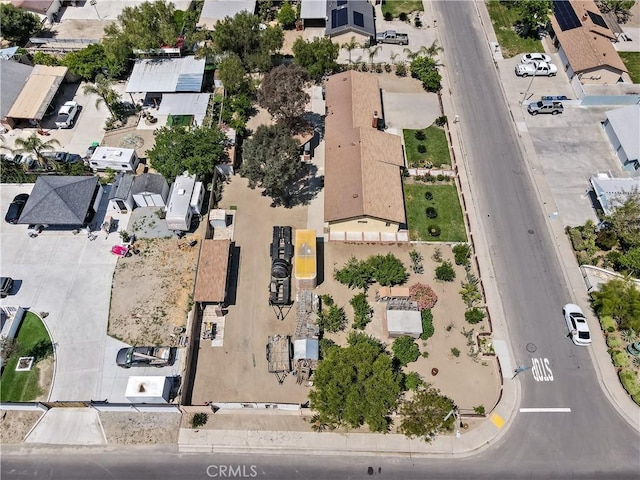 aerial view with a residential view
