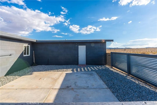 exterior space with fence