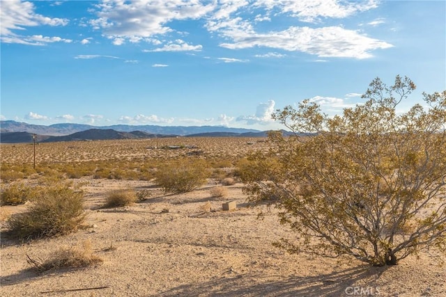 view of mountain feature featuring a desert view