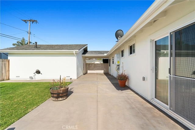 exterior space with fence
