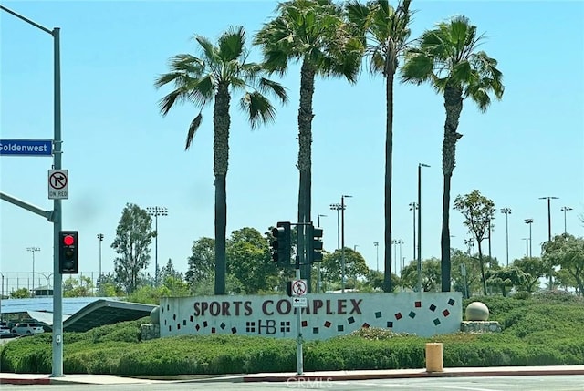 view of community sign