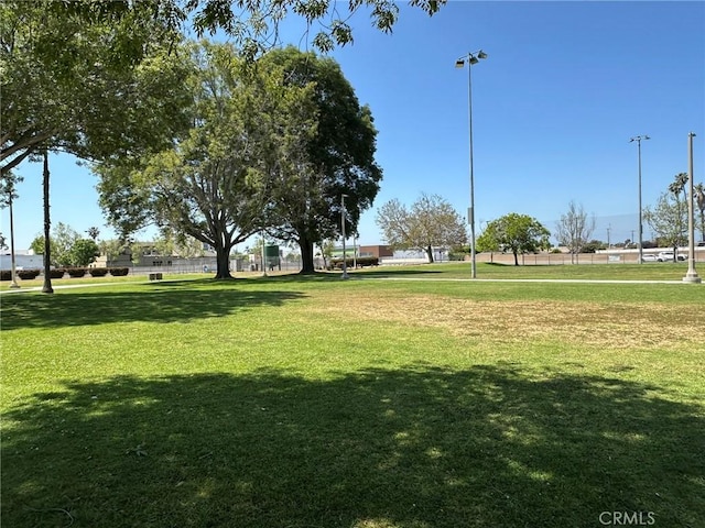 view of community featuring a yard