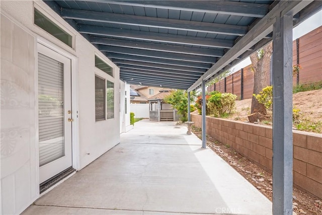 view of patio / terrace with a fenced backyard