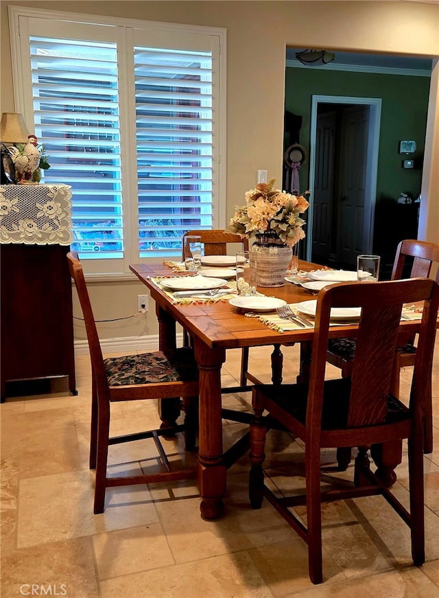 dining area with baseboards
