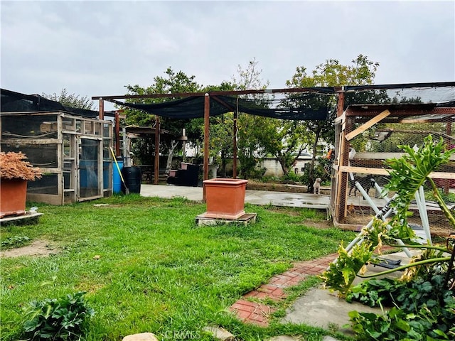 view of yard with a patio