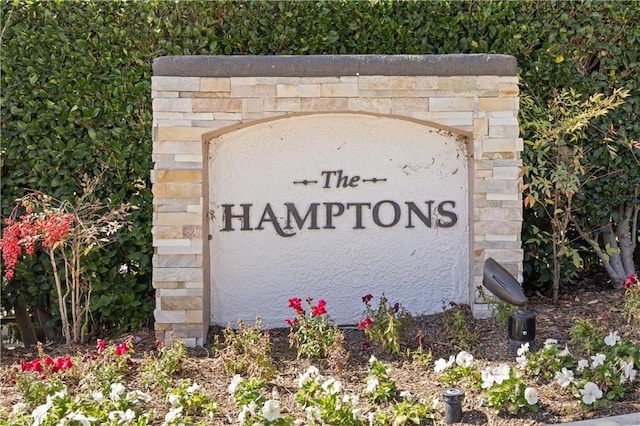view of community sign