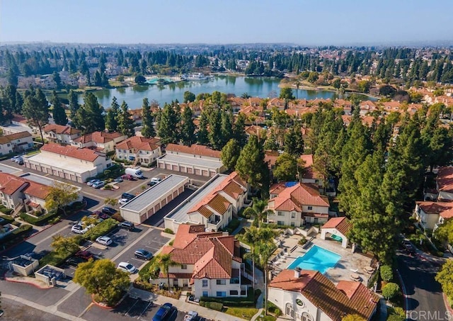 742 Eastshore Unit 98, Chula Vista, CA 91913 - aerial perspective of suburban area featuring a nearby body of water and a pool area