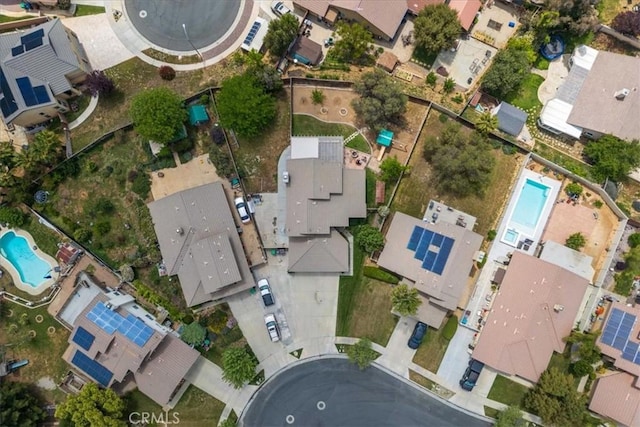 drone / aerial view with a residential view