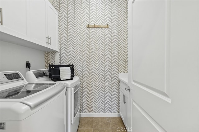 15 Clover, Lake Forest, CA 92630 - laundry area featuring cabinet space, independent washer and dryer, and baseboards