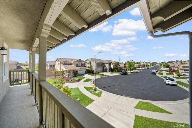 balcony with a residential view