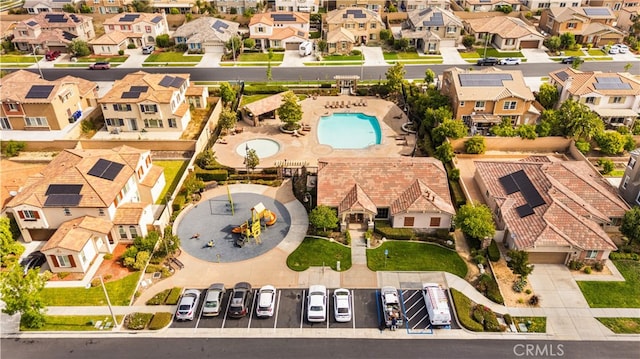 aerial view of residential area